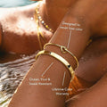 Gokeey Gold Bracelets Set for Women Non Tarnish, Waterproof 14K Gold Plateder Women Trendy Fashion Accessories Tie Knot Cuban Rope Paperclip Beaded Bracelet Stack Jewelry Mothers Day Gifts for Mom Birthday